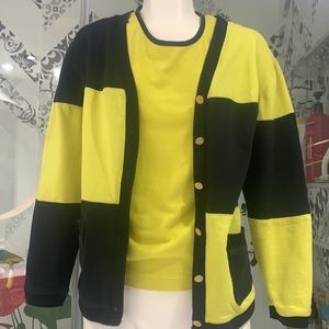 Made in🇨🇦VTG 90’ Two Pieces Cotton Bantry Bay by Leboff Blazer+Tank